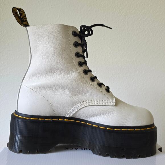 Dr. Martens 1460 Pascal Max Leather Platform Boots Tall Chunky Doc Marten Pisa - Picture 6 of 12